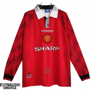 Manchester United 1996-1997 Retro Domácí Dres Dlouhý Rukáv